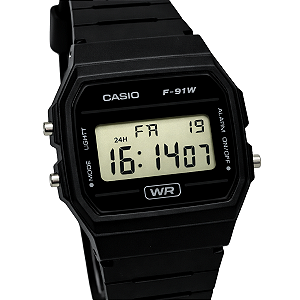 Relógio Casio Digital Clássico Unissex F-91WB-1ADF