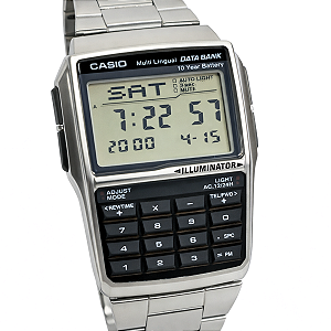 Relógio Casio Digital Calculadora Masculino Prateado DBC-32D-1ADF