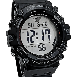Relógio Casio Digital Standard Masculino Preto AE-1500WH-1AVDF