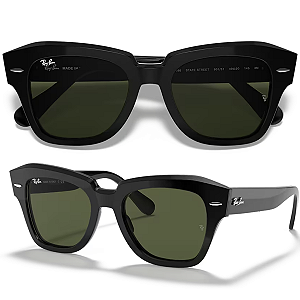 Óculos De Sol Ray Ban State Street RB2186 Tamanho 52