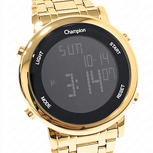 Relógio Champion Feminino Digital Dourado Casual CH40213H