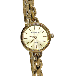 Relógio Mondaine Feminino Analógico Mini Dourado 32589LPMVDM1