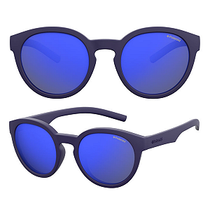 Óculos De Sol Polaroid Polarizado Infantil Azul PLD 8019/S De 0 á 3 anos