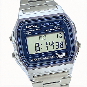 Relógio Casio Unissex Digital Vintage Prateado A158WEA-2DF