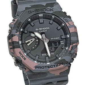 Relógio Casio Masculino G Shock Anadigi Camuflado GA-2100CM-8ADR