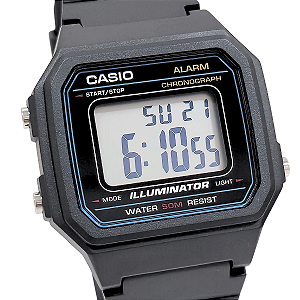 Relógio Casio Masculino Digital Preto W-217H-1AVDF