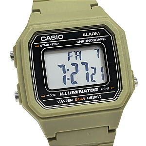 Relógio Casio Masculino Digital Standard Bege W-217H-5AVDF