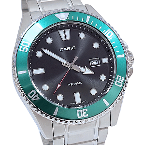 Relógio Casio Masculino Duro Analógico Prateado MDV-107D-3AVDF