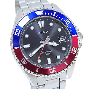 Relógio Casio Masculino Duro 38 mm Pepsi MDV-10D-1A3VDF