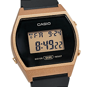 Relógio Casio Unissex Digital Vintage Preto Rosê LW-204-1ADF