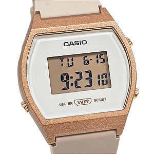 Relógio Casio Unissex Digital Vintage Rosê LW-204-4ADF
