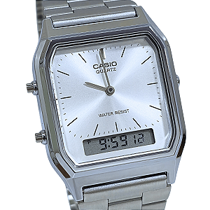 Relógio Casio Unissex Anadigi Vintage Clássico AQ-230A-7AMQYDF