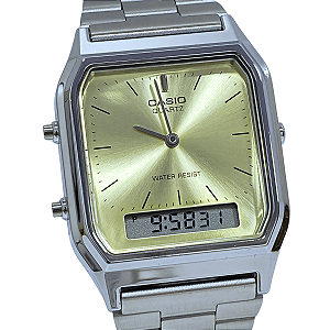 Relógio Casio Unissex Anadigi Vintage Clássico AQ-230A-9AMQYDF