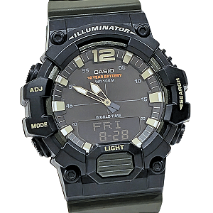 Relógio Casio Masculino AnaDigi Standard World Time HDC-700-3AVDF