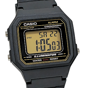 Relógio Casio Masculino Digital Vintage Preto W-217H-9AVDF