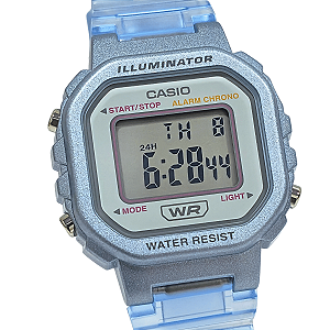 Relógio Casio Feminino Digital Transparente Azul LA-20WHS-2ADF