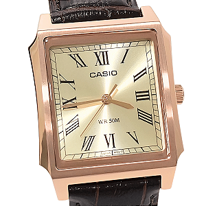 Relógio Casio Masculino Analógico Rosê Romanos MTP-B190RGL-9BVDF