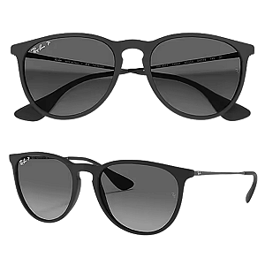 Óculos de Sol Ray-Ban Erika Polarizado Preto Emborrachado RB4171 622/T354