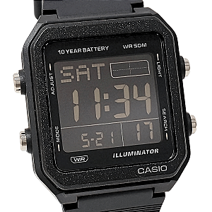 Relógio Casio Unissex Digital Standard World Time W-221H-1BVDF