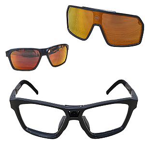 Óculos de Grau HB Presto Clip On Graphene Red/Orange 10103990612071