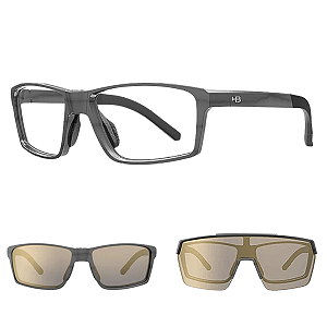 Óculos de Grau HB Presto 2.0 Clip on Graphene Gold Chrome 10105180860026