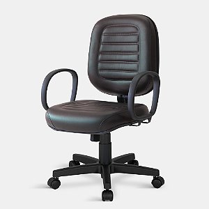 Cadeira Diretor Couro Giratória Relax C/br 0097 Marrom