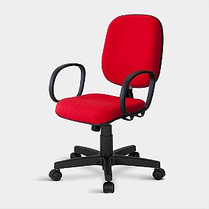 Cadeira Diretor Tecido Giratória Relax 5033 C/br 0097 Vermelha
