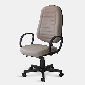 Cadeira Presidente Couro Giratória Back 2585 C/br 0097