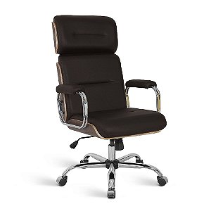 Cadeira de Escritório Presidente Cromada Premium