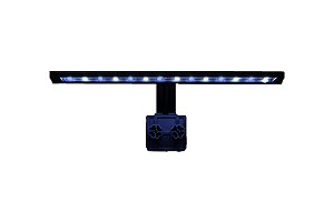 LUMINARIA LED SOMA  T-300 PRETA 9W LED BRANCO/AZUL AUTOVOLT