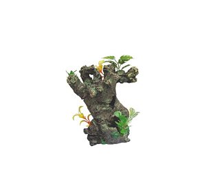 ENFEITE DE RESINA BOYU TRONCO COM PLANTA 57 (RO-2157)