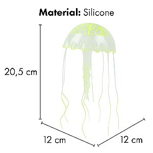 ENFEITE DE SILICONE SOMA JELLYFISH BIG AMARELA NEON