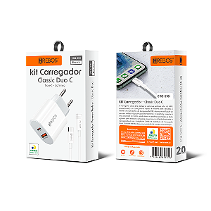 Kit Carregador Cabo e Fonte Para Iphone 20w Zentrix Charge