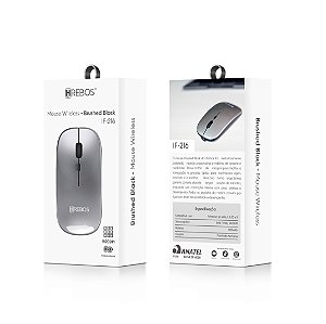 Mouse Sem fio Wireless Brushed Black