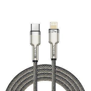 Cabo Type C X Lightning Turbo Metal Waves Preto