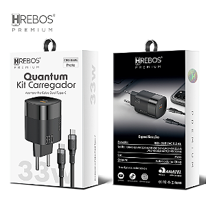 Carregador Type C x Type C Quantum 33w Premium