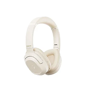 Fone Headphone Havit H612BT Pro com Cancelamento Ativo de Ruído (ANC) Bege