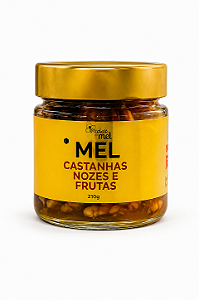 Mel com Castanhas, Nozes e Frutas Secas 230 gramas