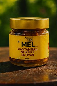 MEL COM CASTANHAS, NOZES E FRUTAS