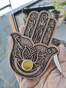 Incensário Mão de Hamsá (rosê)