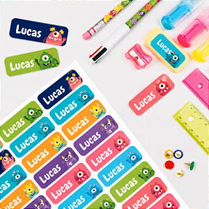 Kit Etiquetas para Material Escolar Personalizado