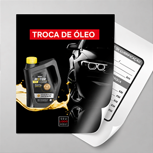 Adesivo Troca de Óleo Personalizado