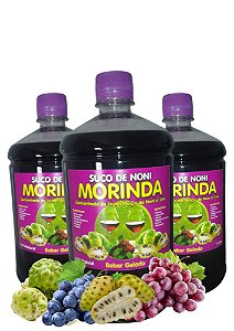 Fruta Noni Suco de Noni com Uva 100% Natural e Integral 3 Litros Envio Hoje