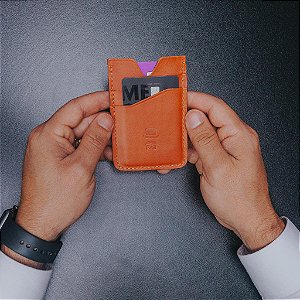Carteira AL FAGAH Slim Couro - Caramelo
