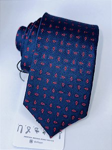 Gravata Premium Al Fagah Azul e Vermelho