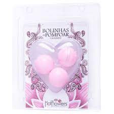 bolinhas de Pompoar Rosa 3un Hot Flowers