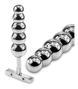 Plug Escalonado em Metal 5 Esferas com Base