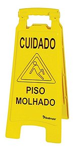 Placa Bralimpia Para Sinalização De Piso Molhado Pl2000