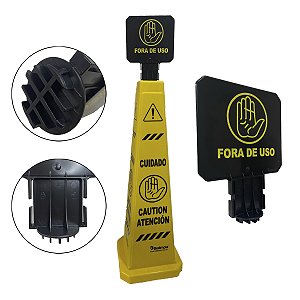 CONE BRALIMPIA CUIDADO NÃO FUME (PORT/ING/ESP) SINALIZAÇAO