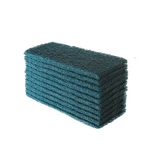 Kit 10 Esponjas Fibra Verde Limpeza Geral British 100x260mm